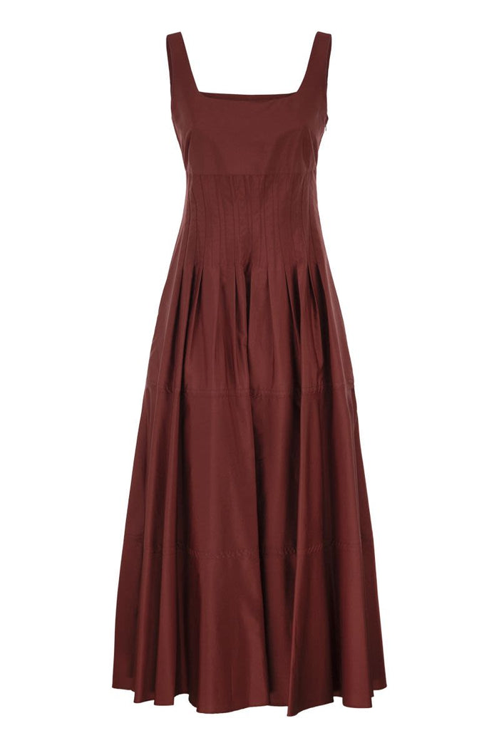 Max Mara Mstfeltre - Cotton Midi Dress With Structured Bodice