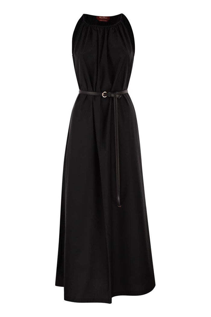 Max Mara Mstzuppa - Cotton Halterneck Maxi Dress With Belt