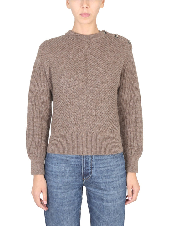 Bottega Veneta Alpaca Knit With Chevron Pattern