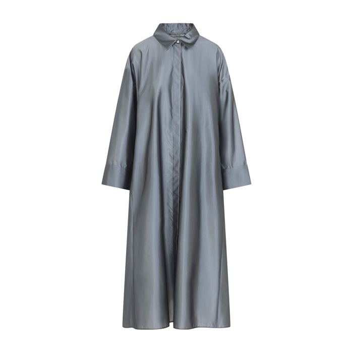 S Max Mara Blue Anna Polyester Midi Dress
