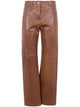 Max Mara S "Smmviolino" Leather 5 Pockets Trousers