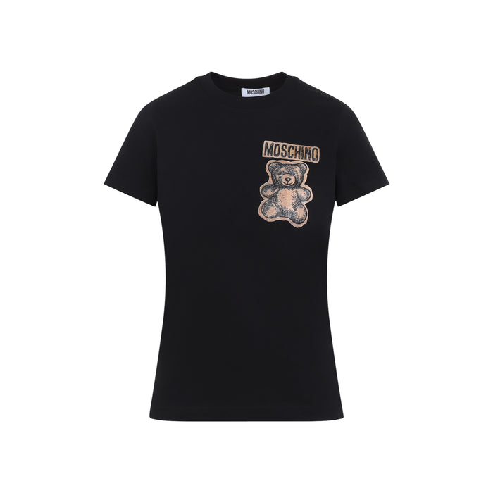 Moschino Couture Black Cotton T-Shirt