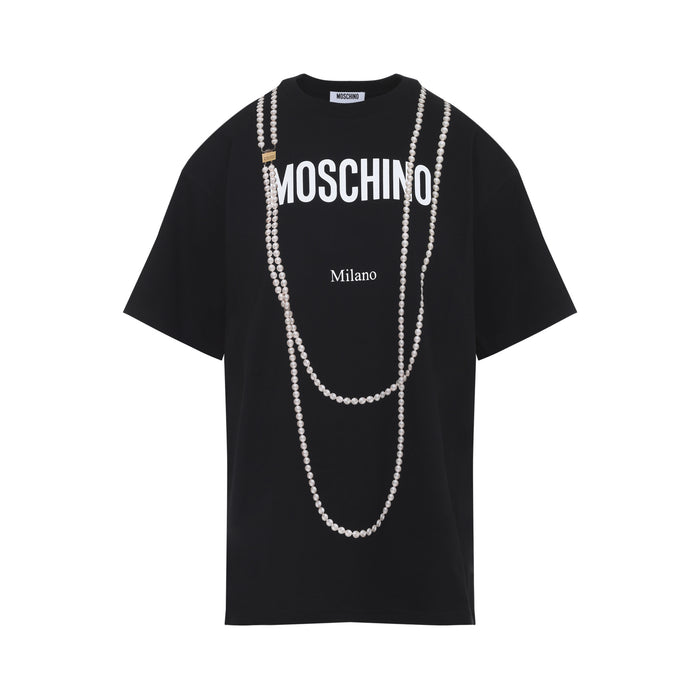 Moschino Couture Black Cotton T-Shirt