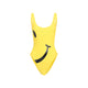 Moschino Couture Yellow Smile One Piece Swimwear