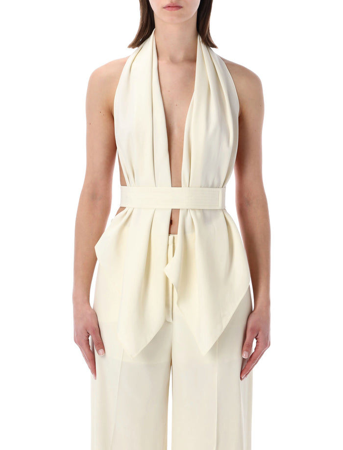 Alberta Ferreti Alberta Ferretti Draped Scarf-Effect Top