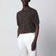 Roberto Collina Regularfit Cotton Crepe Knit Polo In Dark Brown