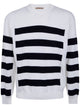 Nuur Two Tone Stripes Crew Neck Sweater