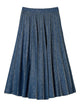 Twin-Set Twinset Pleated Denim Skirt