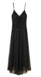 Twin-Set Black Spaghetti Straps V Neck Dress