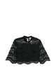 Twin-Set Black Lace Scalloped Hem Top