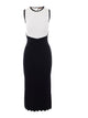 Twin-Set White And Bblack Long Dress
