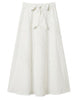 Twin-Set White Lace Panel Bow Skirt