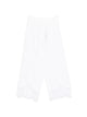 Twin-Set Optical White Cotton Trousers