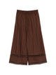 Twin-Set Brown Polyamide Pantaloni Wide Leg Pants