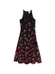 Twin-Set Black Red Cotton Dress