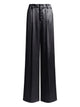 Alberta Ferreti Shiny Satin Black Viscose Trousers