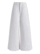 Alberta Ferreti White Dyed Denim Cotton Trousers