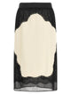 The Attico Lace Insert Skirt