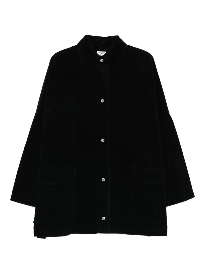 Toteme Black Corduroy Overshirt Jacket
