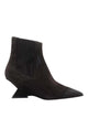 The Attico Dark Brown Cheope Ankle Boots