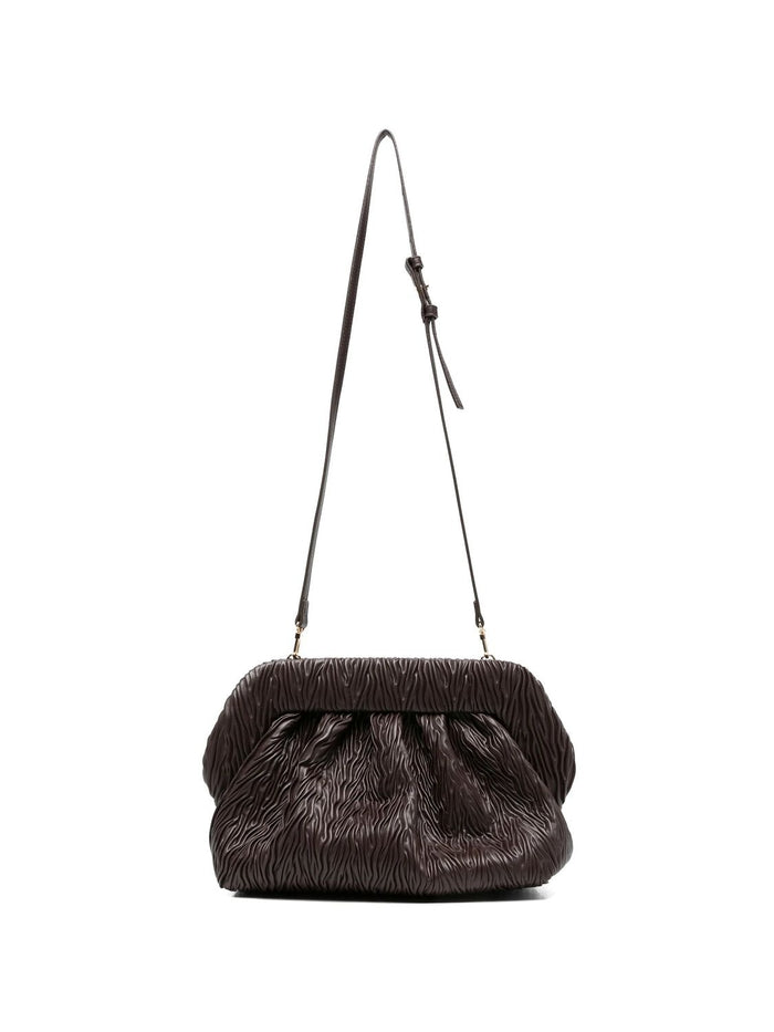 Themoirè Bios Arricciato Apple Chocolate Leather Bag