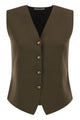 Max Mara Mxmgola - Viscose Knit Waistcoat With Gold-Tone Buttons