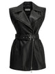 Max Mara Sportmax Sleeveless Leather Jacket