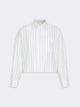 Weekend Max Mara Wkdcertosa - Striped Cotton Shirt With Floral Back Panel