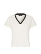 Weekend Max Mara Contrast-Trim V-Neck T-Shirt