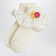 Mini Rodini White Space Motif Socks With Lace