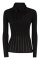 Max Mara Mstbadesse – Fitted Silk And Wool Ribbed Turtleneck