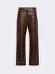 S Max Mara Smmpesca Leather Trouser Brown