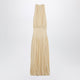 Toteme Sleeveless Ruched Midi Dress In Yellow Viscose
