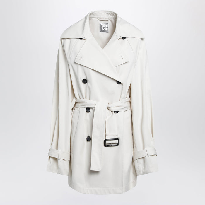 Toteme Ivory Doublebreasted Cotton Trench Coat