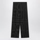Toteme Black Silk Trousers With Monogram