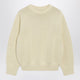 Toteme Oversized Crewneck Sweater In Cream Cotton