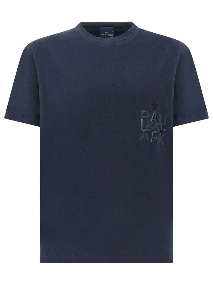 Paul & Shark Bold Embroidery Cotton Jersey T-Shirt