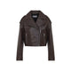 Yves Salomon Chia Brown Lamb Leather Jacket
