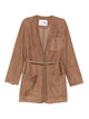 Manzoni 24 Suede Jacket With Leather Belt