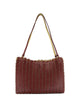 Paco Rabanne Bordeaux Gold Calf Steel Bag