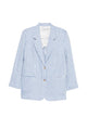White Sand Linen Blend Single-Breasted Jacket