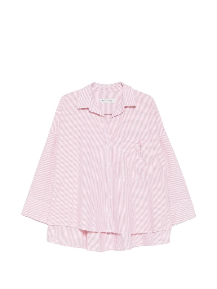 White Sand Striped Cotton Shirt