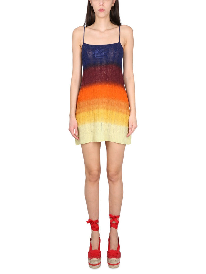 Etro Shaded Wool Mini Dress
