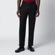 Santaniello Black Cotton And Linen Trousers