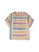 Il Gufo Striped Short Sleeve Blouse