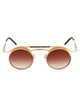 Matsuda Matte Gold Brown Gradient Metal Sunglasses