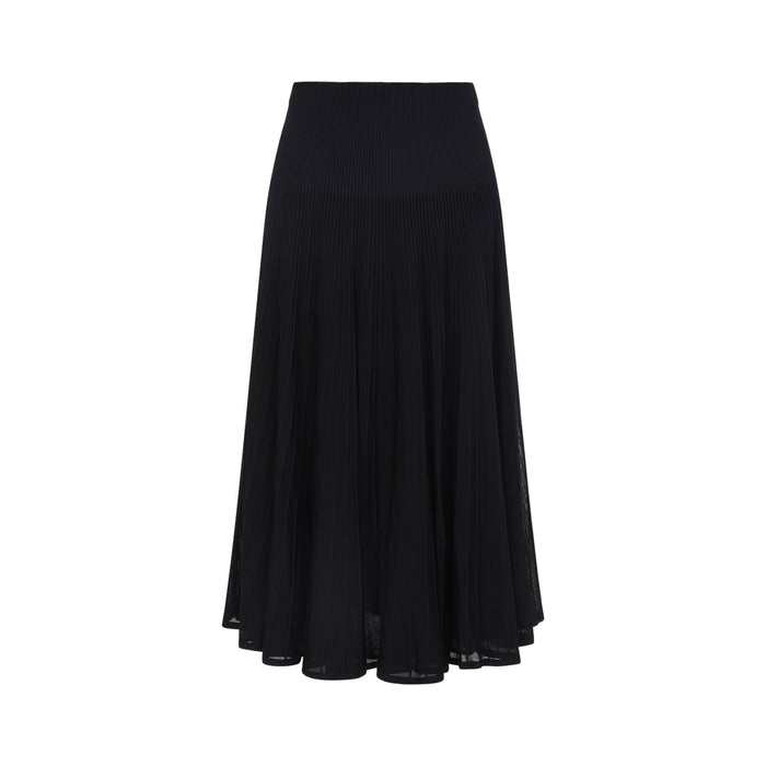 Ralph Lauren Collection Black Celia Mid Long Skirt