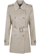 Lauren Ralph Lauren Double Breasted Belted Lined Coat