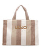 Liu Jo Beige Striped Tote Bag
