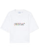 Off-White Bookish Glowing Flower Crop T